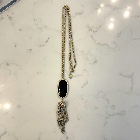 Kendra Scott Rayne Necklace with Black Stone - Picture 1 of 7